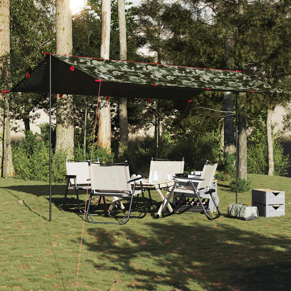 Stovyklavimo tentas, kamufliažinis, 506x306cm
