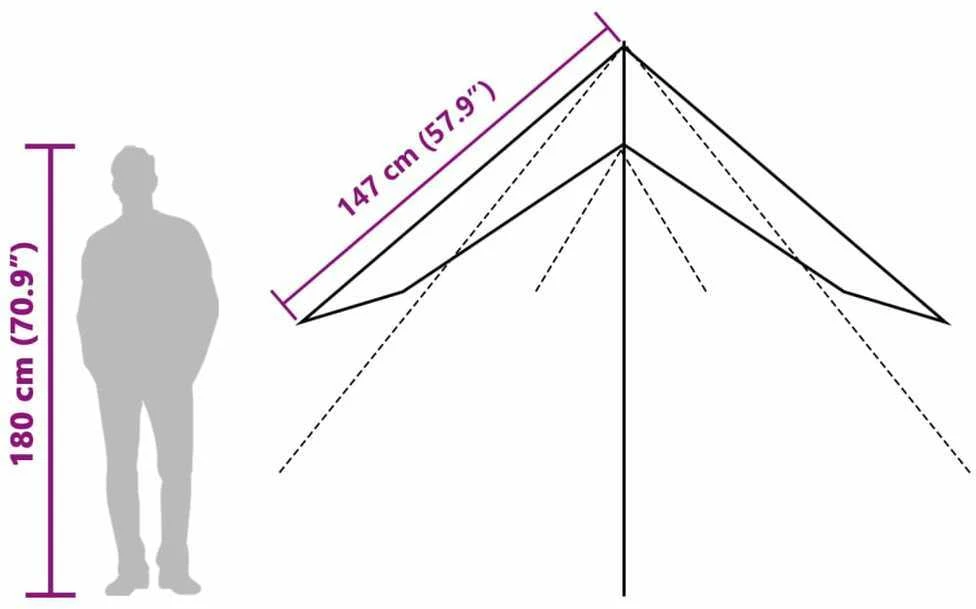 Stovyklavimo tentas, mėlynas, 400x294cm, atsparus vandeniui