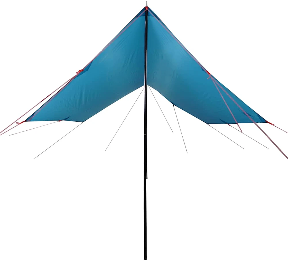 Stovyklavimo tentas, mėlynas, 460x305x210cm, atsparus vandeniui