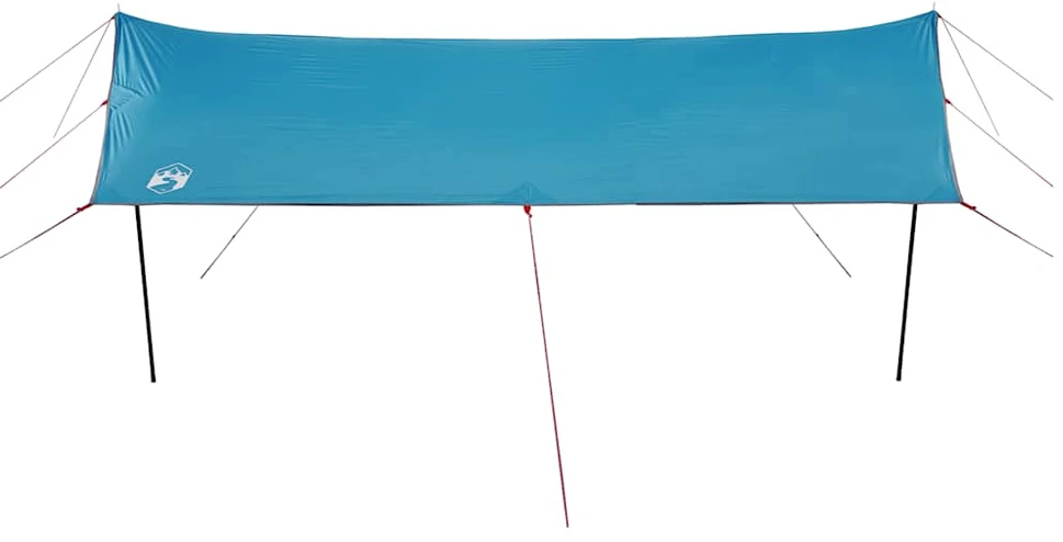 Stovyklavimo tentas, mėlynas, 460x305x210cm, atsparus vandeniui