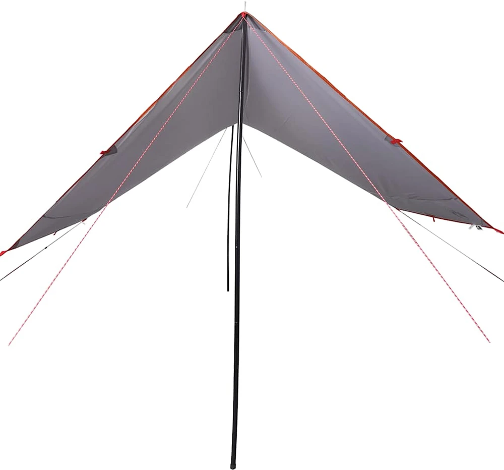 Stovyklavimo tentas, pilkas ir oranžinės, 430x380x210 cm