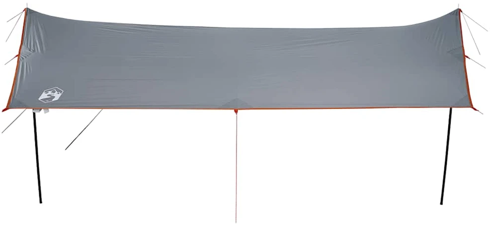 Stovyklavimo tentas, pilkas ir oranžinės, 460x305x210 cm