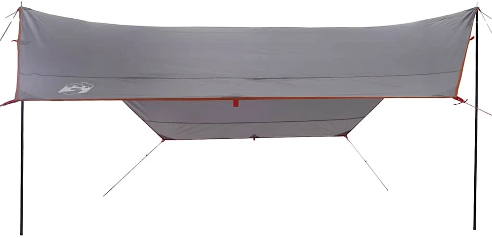 Stovyklavimo tentas, pilkas ir oranžinės, 430x380x210 cm