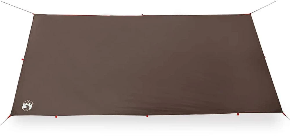 Stovyklavimo tentas, rudas, 406x306cm, atsparus vandeniui