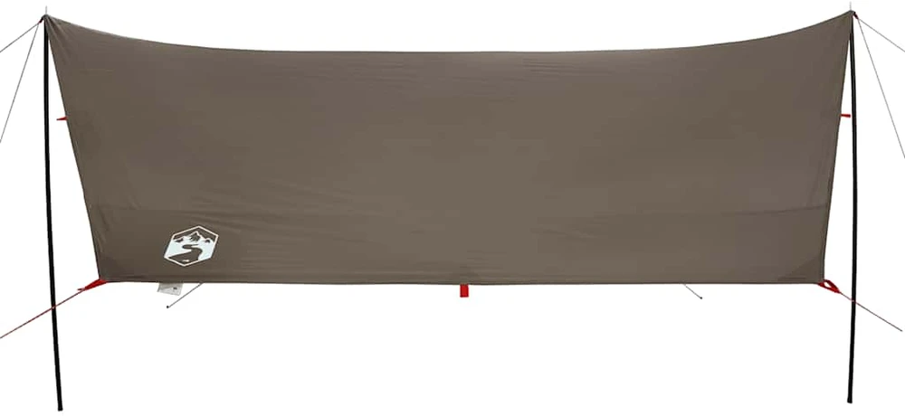 Stovyklavimo tentas, rudas, 462x306x211cm, atsparus vandeniui