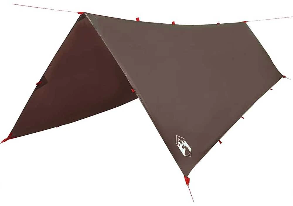 Stovyklavimo tentas, rudas, 506x306cm, atsparus vandeniui
