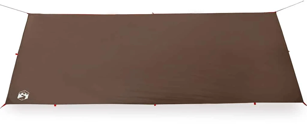 Stovyklavimo tentas, rudas, 506x306cm, atsparus vandeniui
