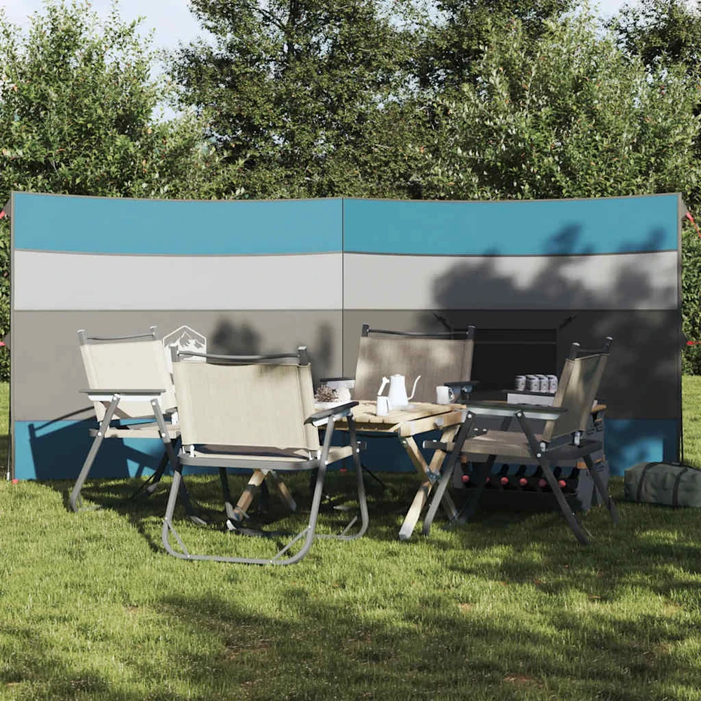 Stovyklavimo uždanga nuo vėjo, mėlyna, 340x130 cm