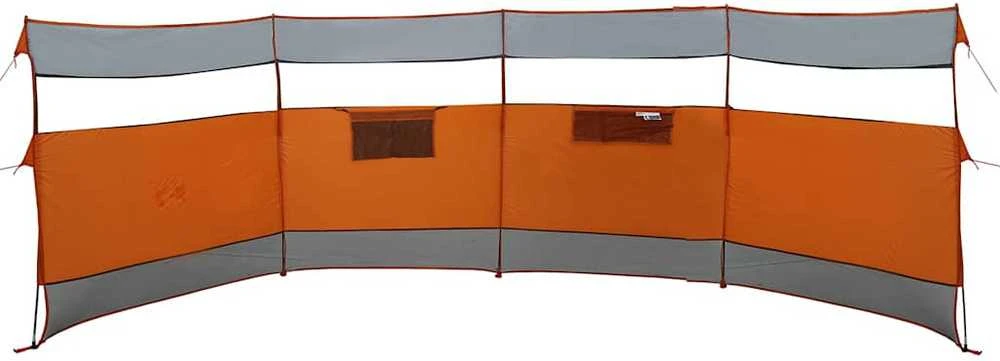 Stovyklavimo uždanga nuo vėjo, pilka ir oranžinė, 510x153 cm