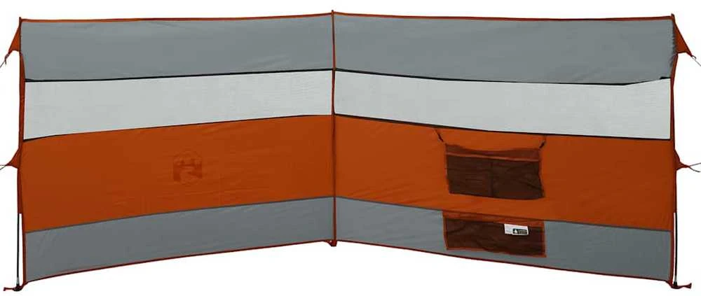 Stovyklavimo uždanga nuo vėjo, pilka ir oranžinė, 340x130 cm