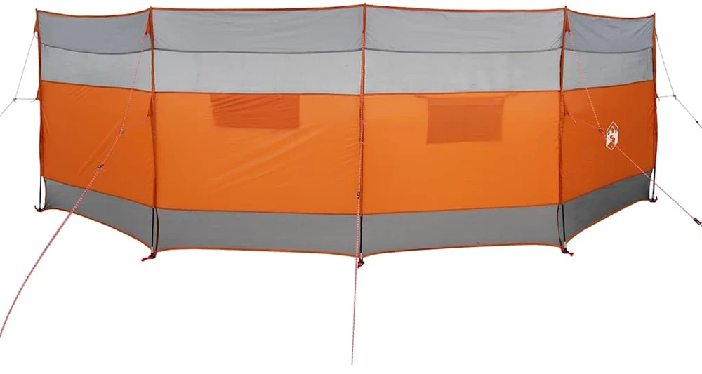 Stovyklavimo uždanga nuo vėjo, pilka ir oranžinė, 510x153 cm