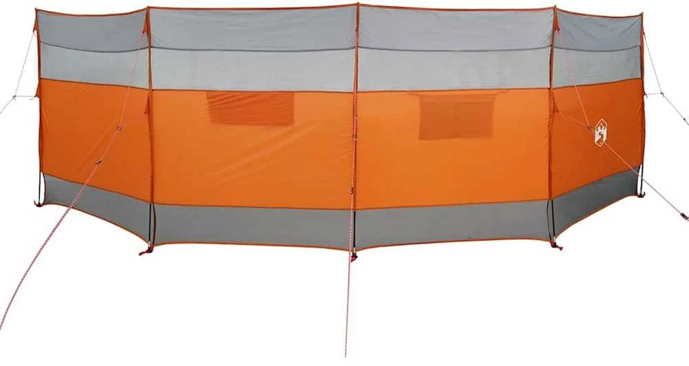 Stovyklavimo uždanga nuo vėjo, pilka ir oranžinė, 510x153 cm