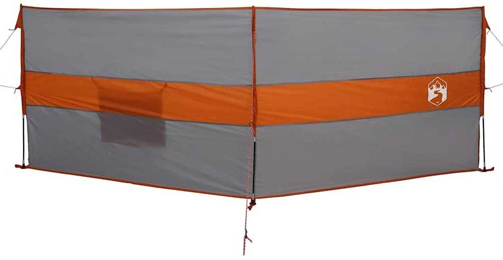 Stovyklavimo uždanga nuo vėjo, pilka ir oranžinė, 344x120 cm