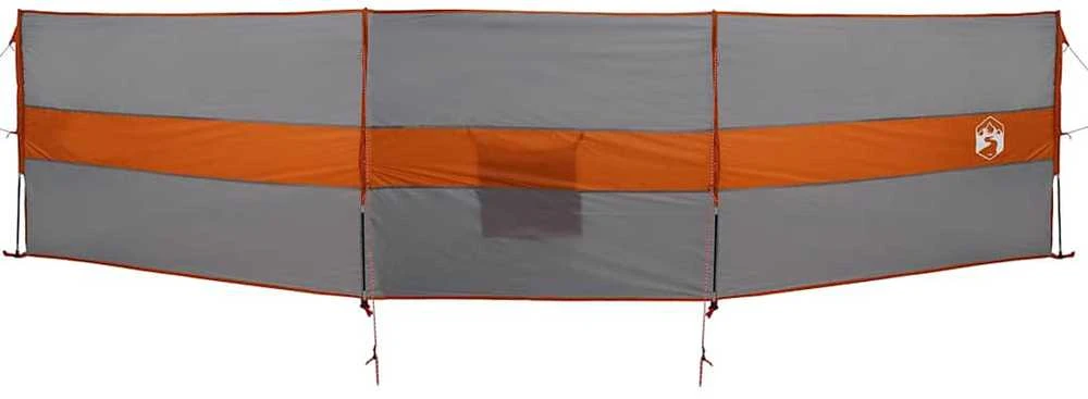 Stovyklavimo uždanga nuo vėjo, pilka ir oranžinė, 490x123 cm