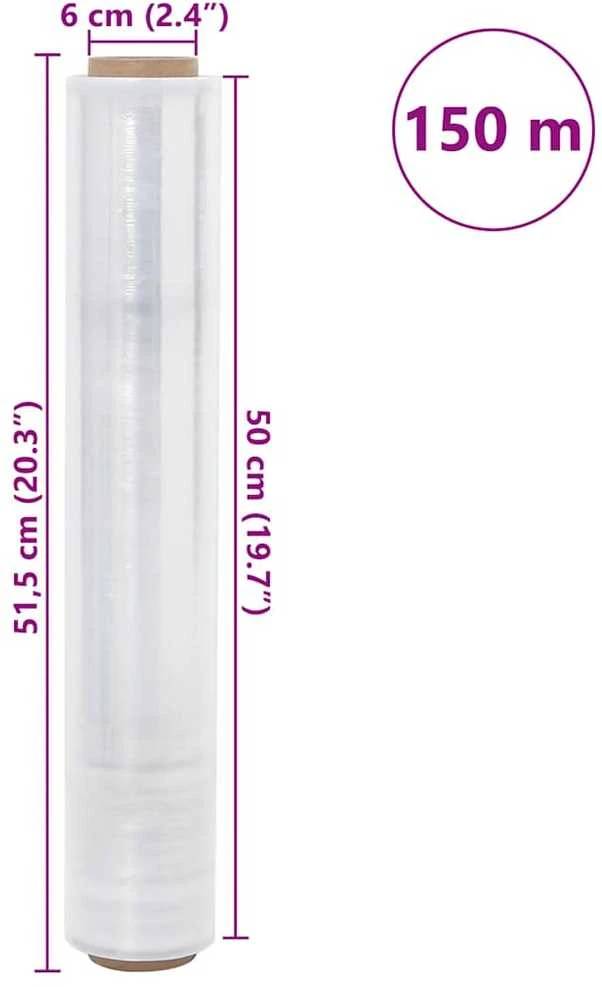 Stretch Film 2 vnt Skaidri 30 μm 50 cm x 150 m
