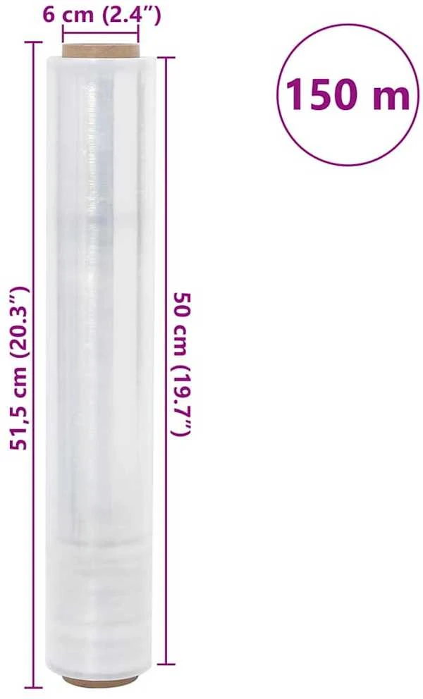 Stretch Film 6 vnt Skaidri 17 μm 50 cm x 150 m