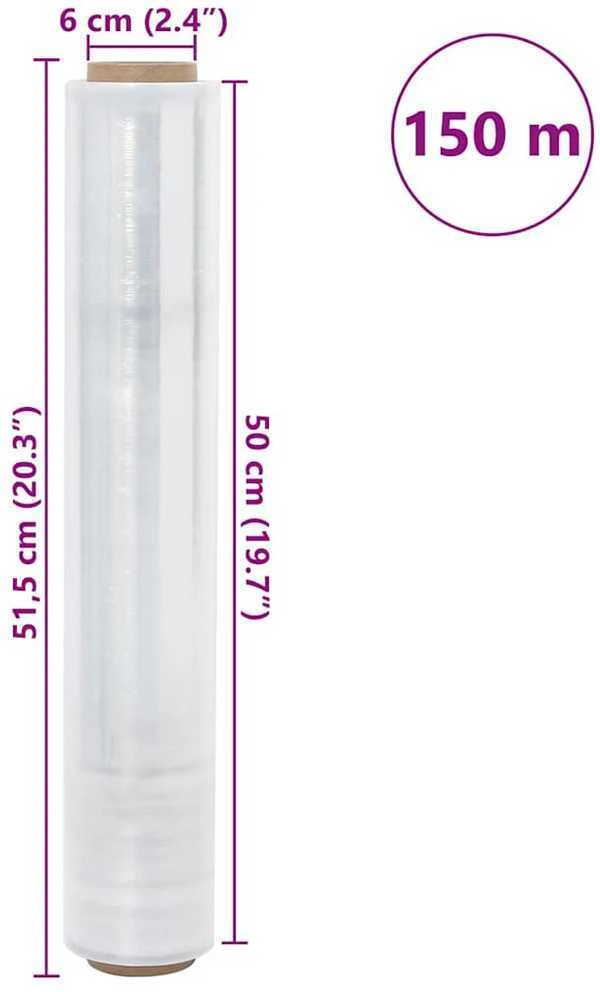 Stretch Film 6 vnt Skaidri 17 μm 50 cm x 150 m