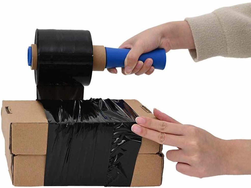 Stretch Films 50 vnt Juoda 23 µm 10 cm x 150 m