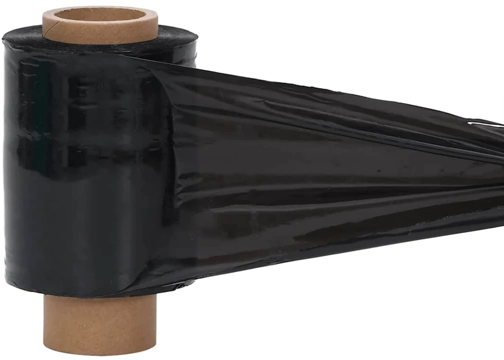 Stretch Films 50 vnt Juoda 23 µm 10 cm x 150 m