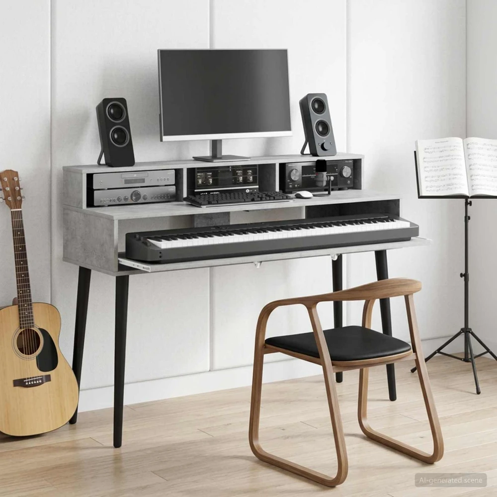 Studijos stalas Betono pilka 110 x 42,5 x 36 cm