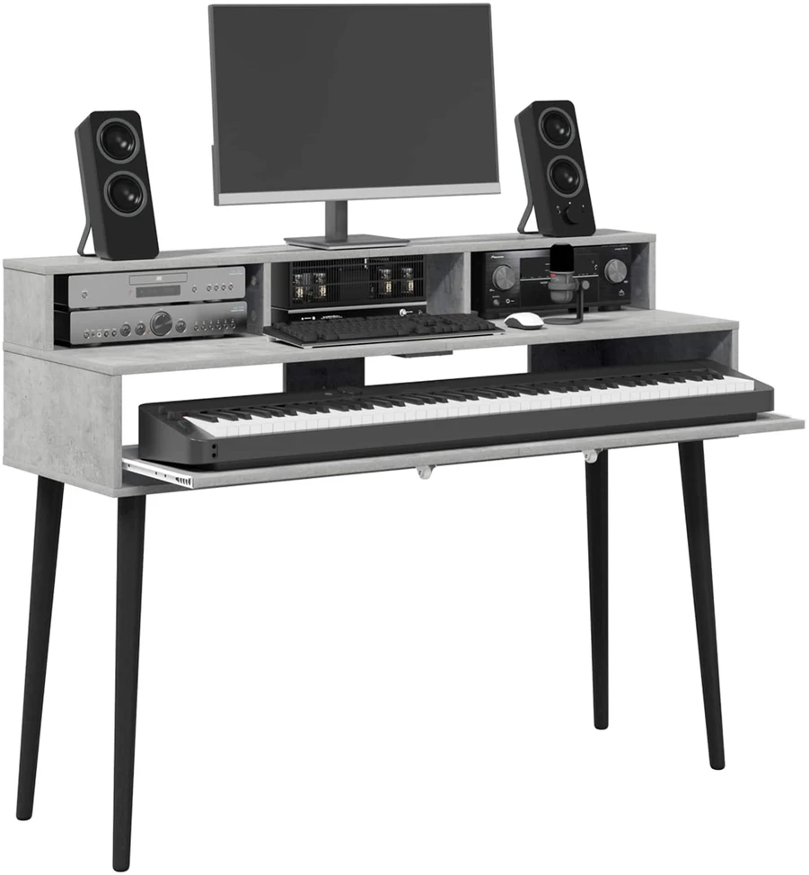 Studijos stalas Betono pilka 152 x 42,5 x 36 cm