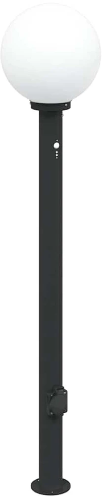 Pakabinamas šviestuvas Stulpeliniai šviestuvai su jutikliu ir lizdu, 3 vnt., 120 cm, juodi, IP44