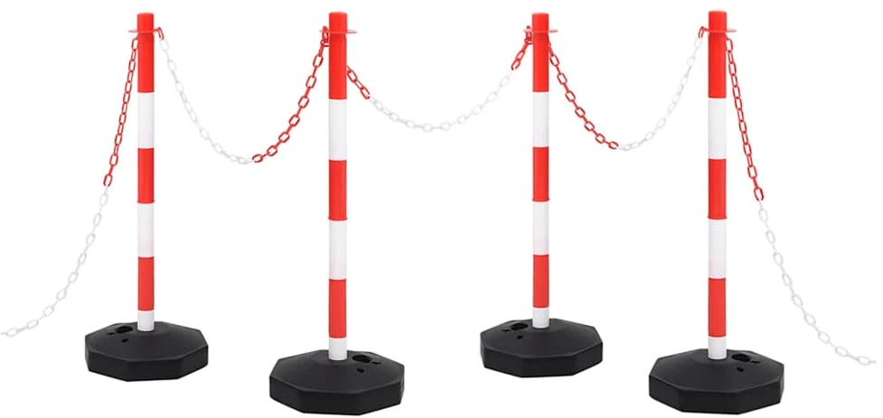 Stulpelių ir 10m plastikinės grandinės rinkinys