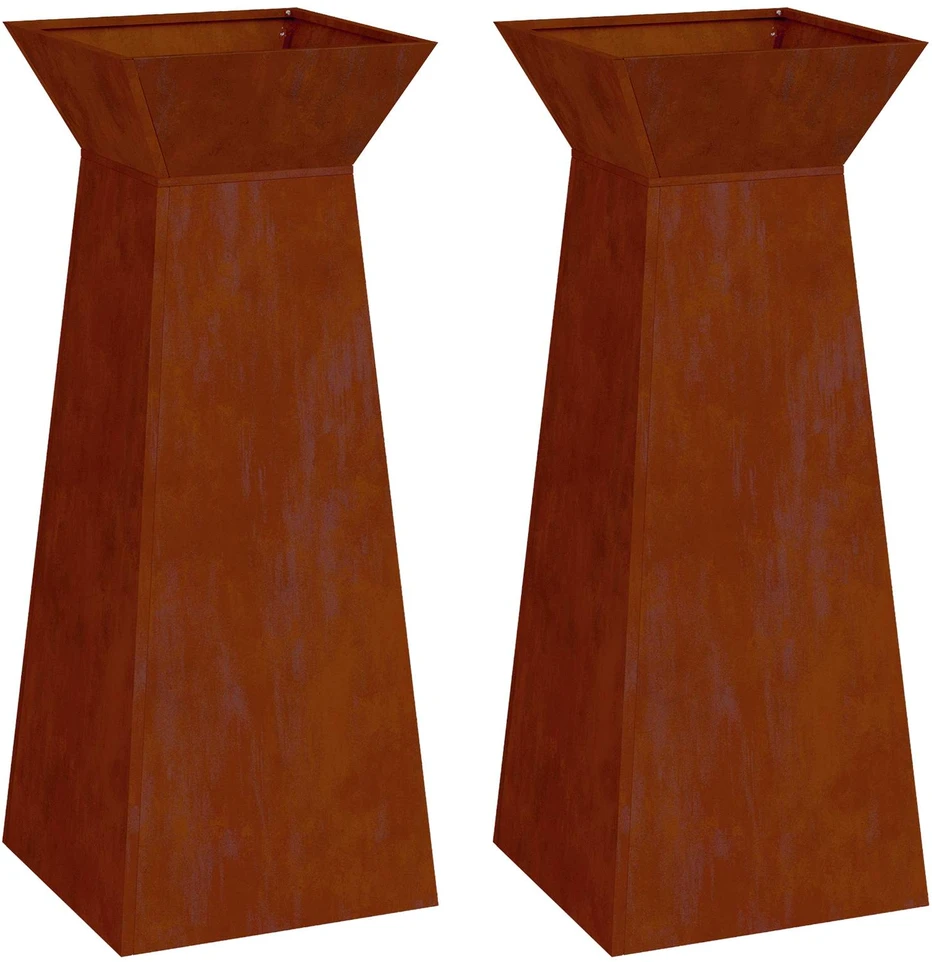 Stulpinis sodinukas 2 vnt. Rūdijanti 40 x 40 x 100 cm