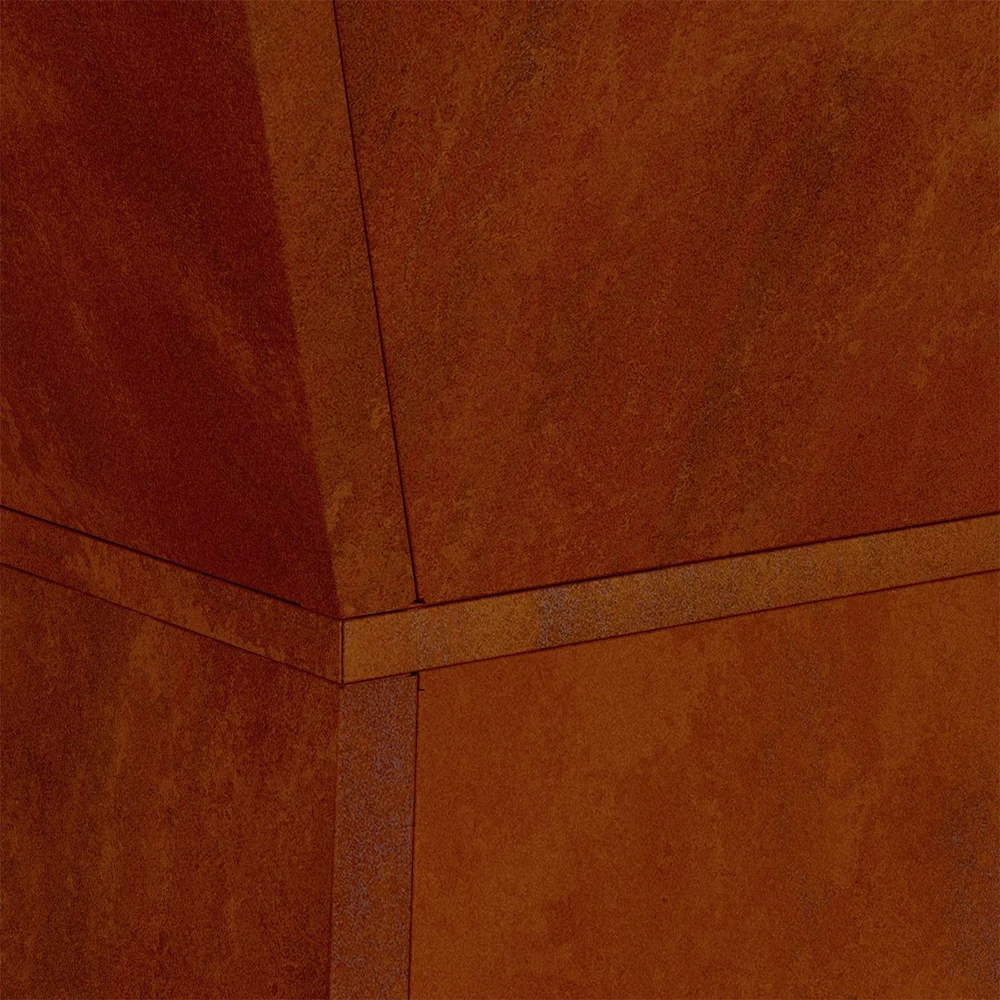 Stulpinis sodinukas 2 vnt. Rūdijanti 40 x 40 x 100 cm