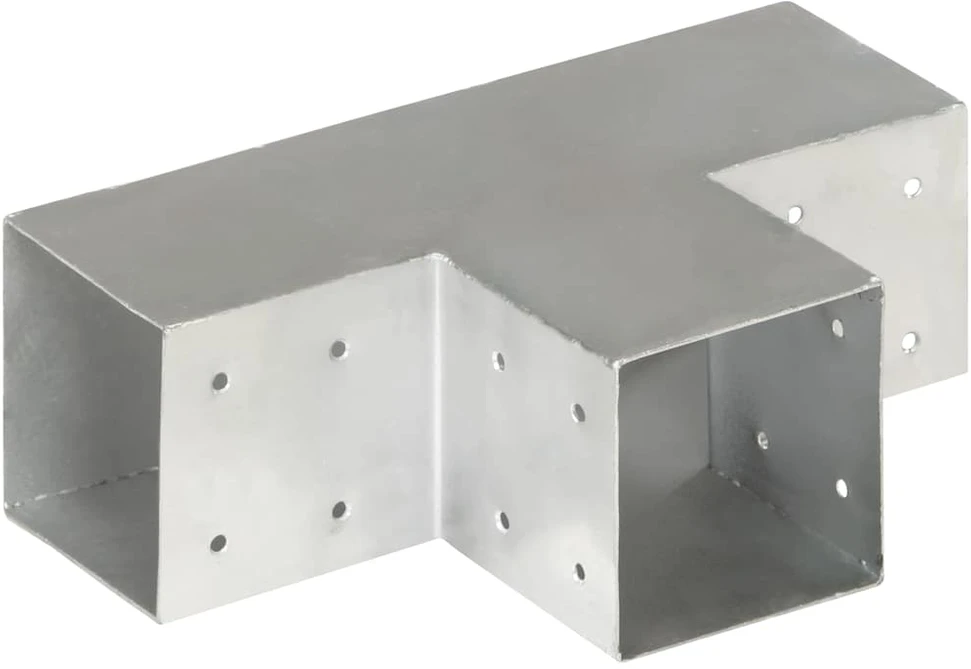 Stulpo sujungimas, 101x101mm, galvanizuotas metalas, T formos