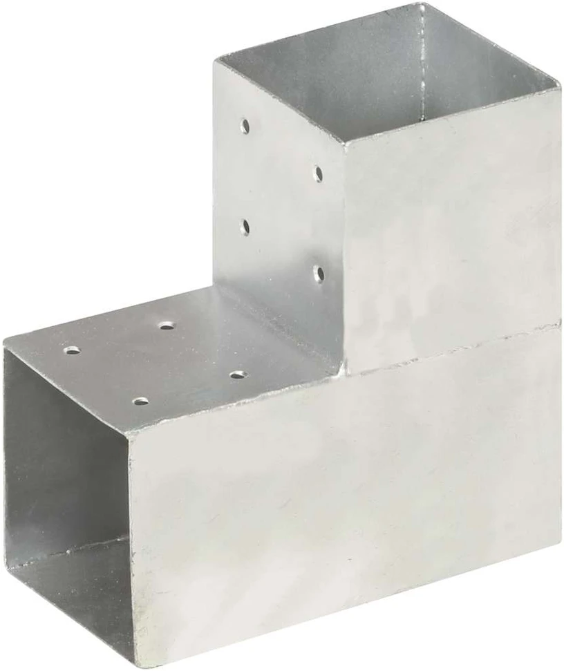Stulpo sujungimas, 101x101mm, galvanizuotas metalas, L formos