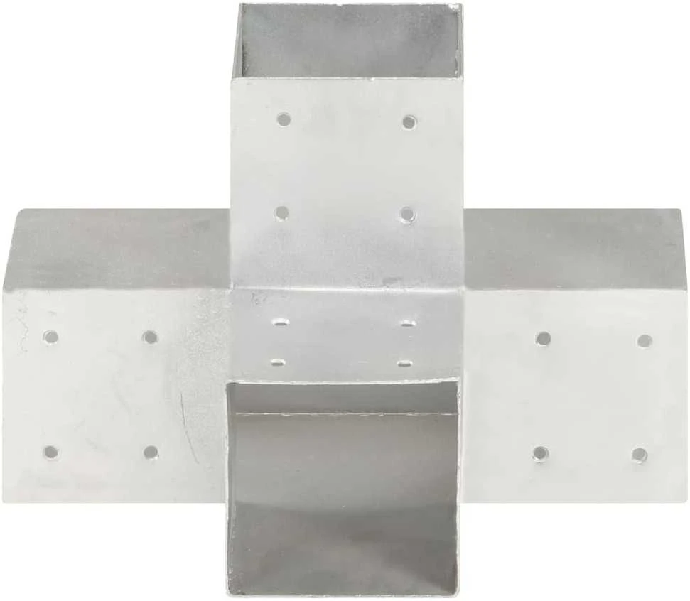 Stulpo sujungimas, 101x101mm, galvanizuotas metalas, X formos