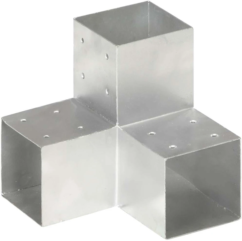 Stulpo sujungimas, 101x101mm, galvanizuotas metalas, Y formos