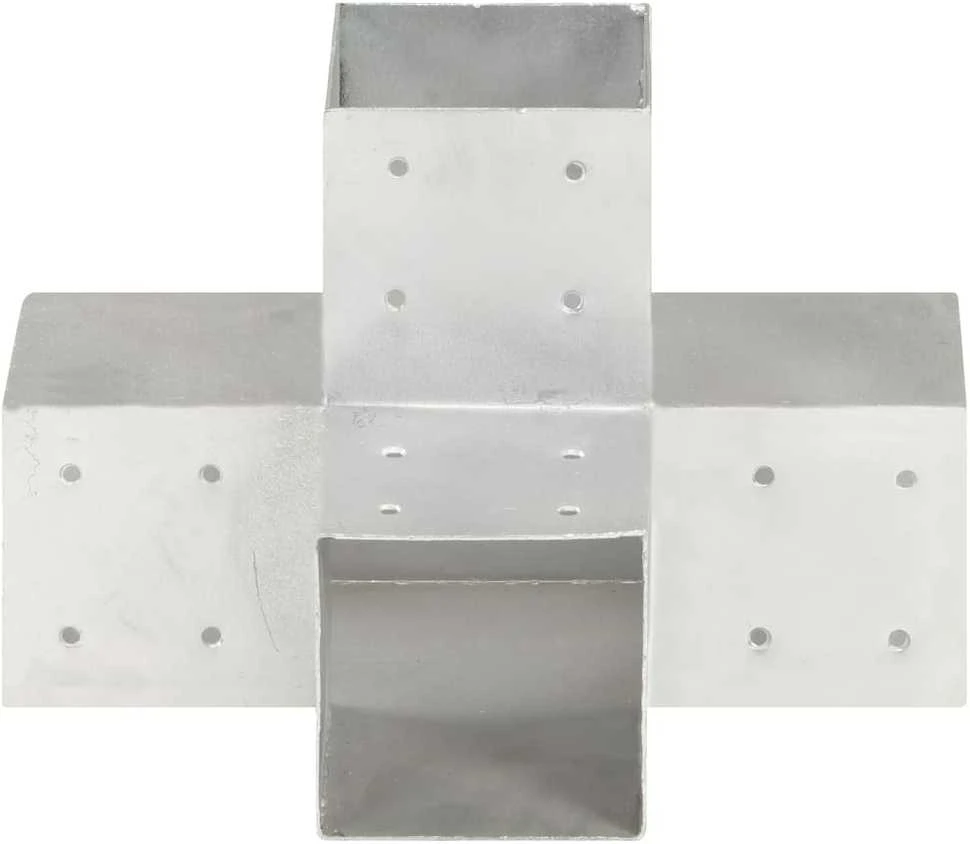 Stulpo sujungimas, 101x101mm, galvanizuotas metalas, X formos