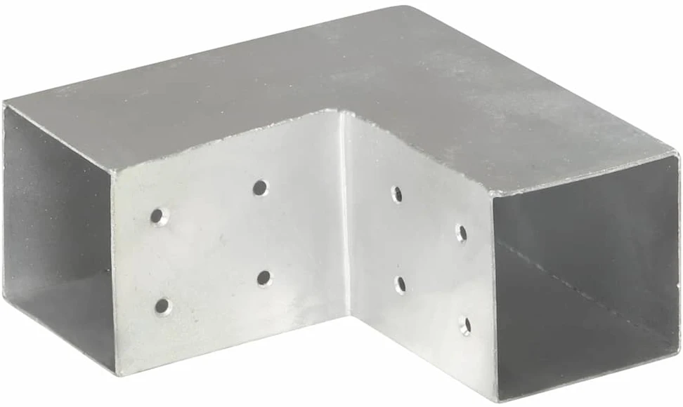 Stulpo sujungimas, 81x81mm, galvanizuotas metalas, L formos