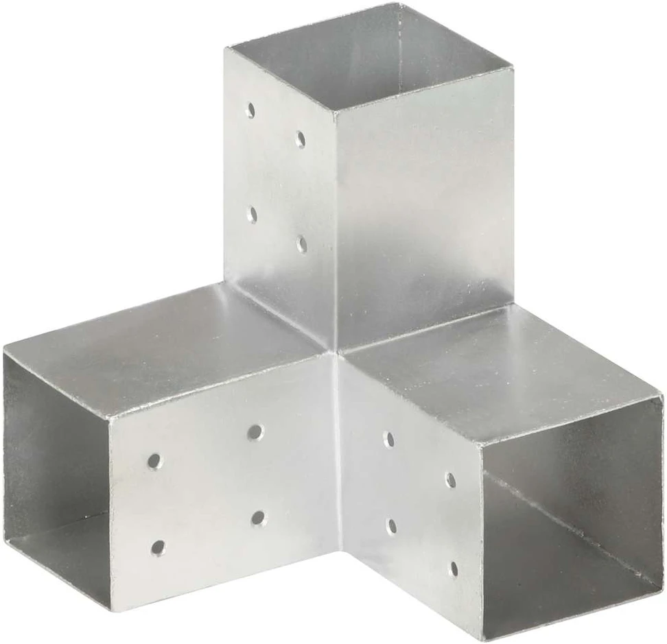 Stulpo sujungimas, 81x81mm, galvanizuotas metalas, Y formos