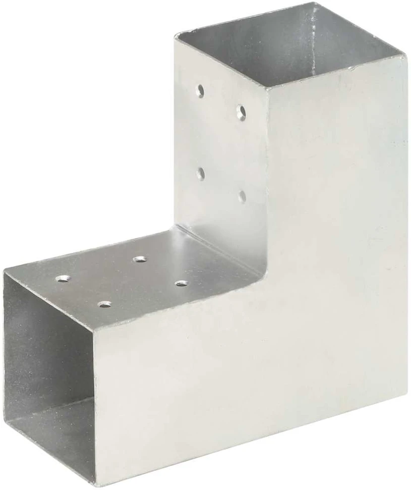 Stulpo sujungimas, 81x81mm, galvanizuotas metalas, L formos