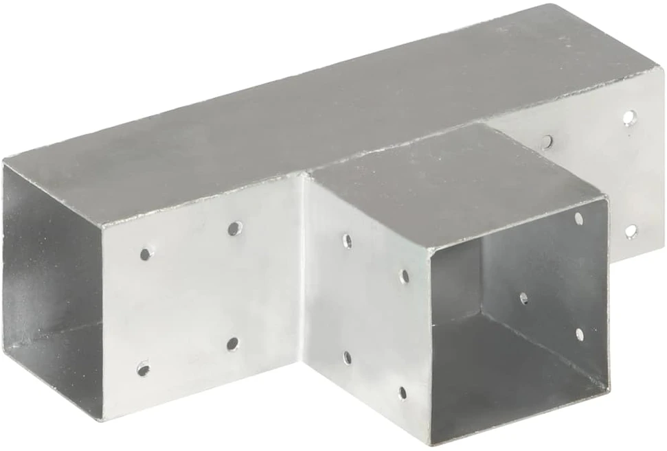 Stulpo sujungimas, 91x91mm, galvanizuotas metalas, T formos