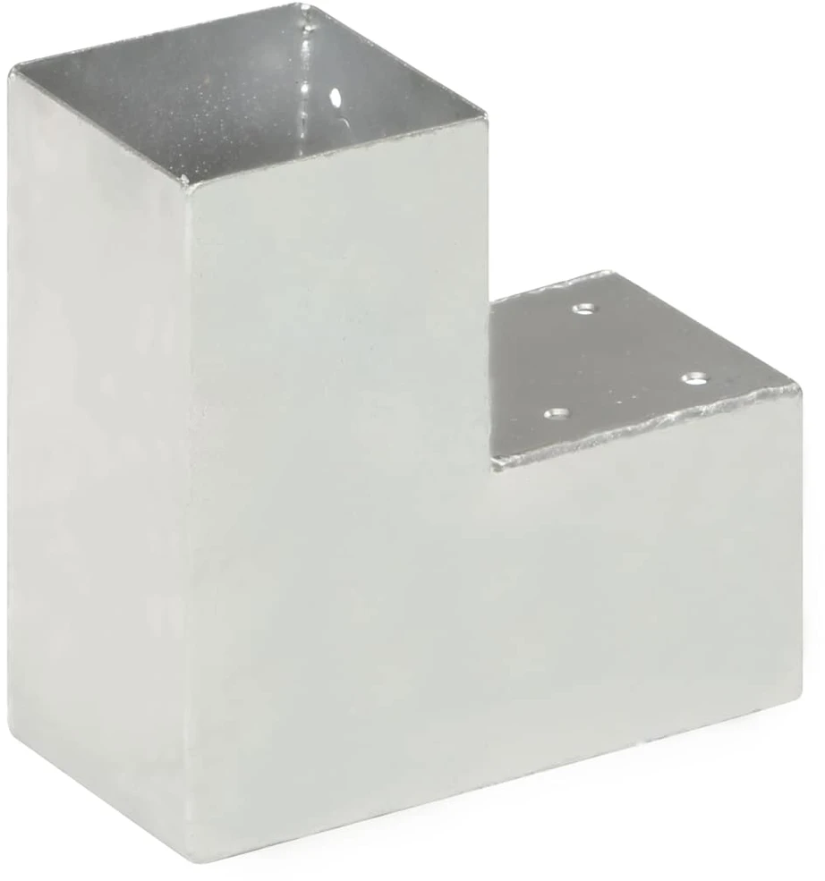 Stulpo sujungimas, 91x91mm, galvanizuotas metalas, L formos