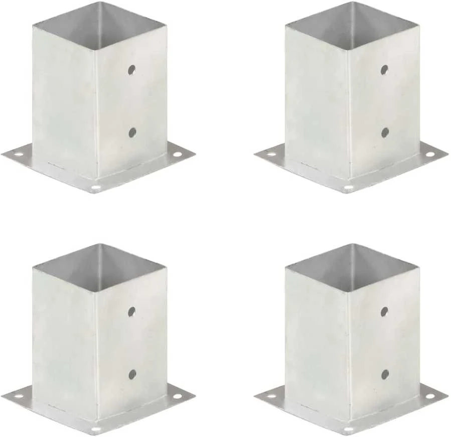Stulpų pagrindai, 4vnt., galvanizuotas metalas, 101mm