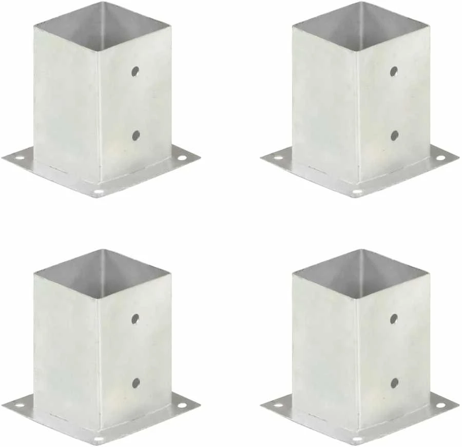 Stulpų pagrindai, 4vnt., galvanizuotas metalas, 101mm