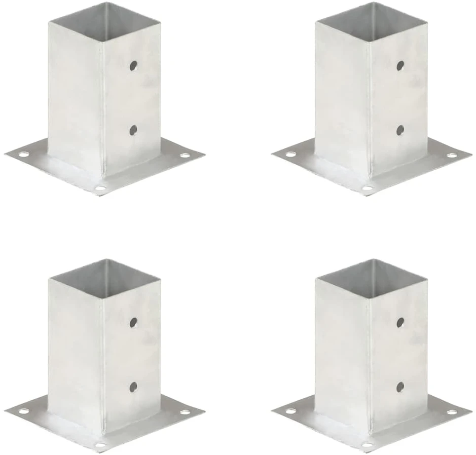 Stulpų pagrindai, 4vnt., galvanizuotas metalas, 81mm