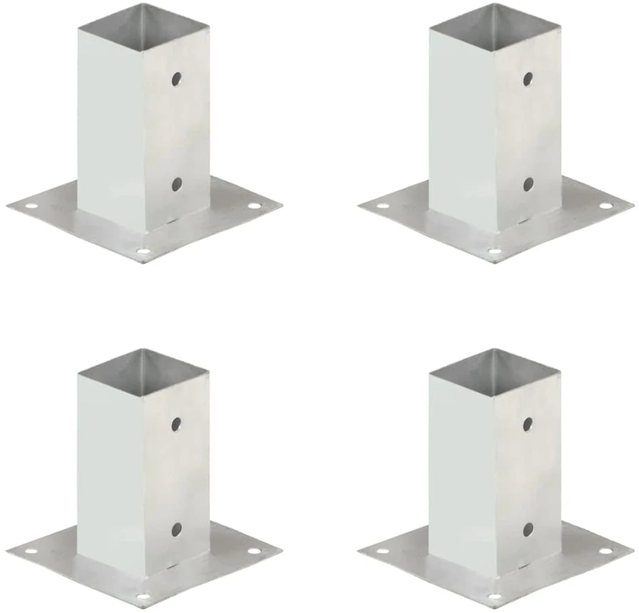 Stulpų pagrindai, 4vnt., galvanizuotas metalas, 71mm