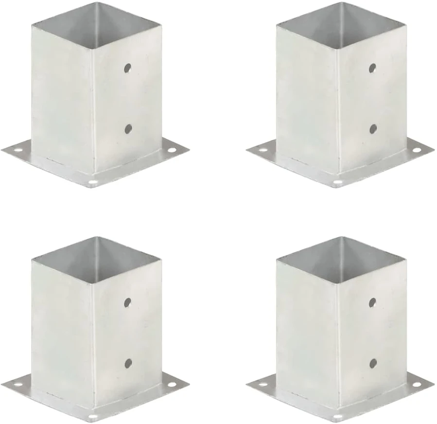 Stulpų pagrindai, 4vnt., galvanizuotas metalas, 101mm