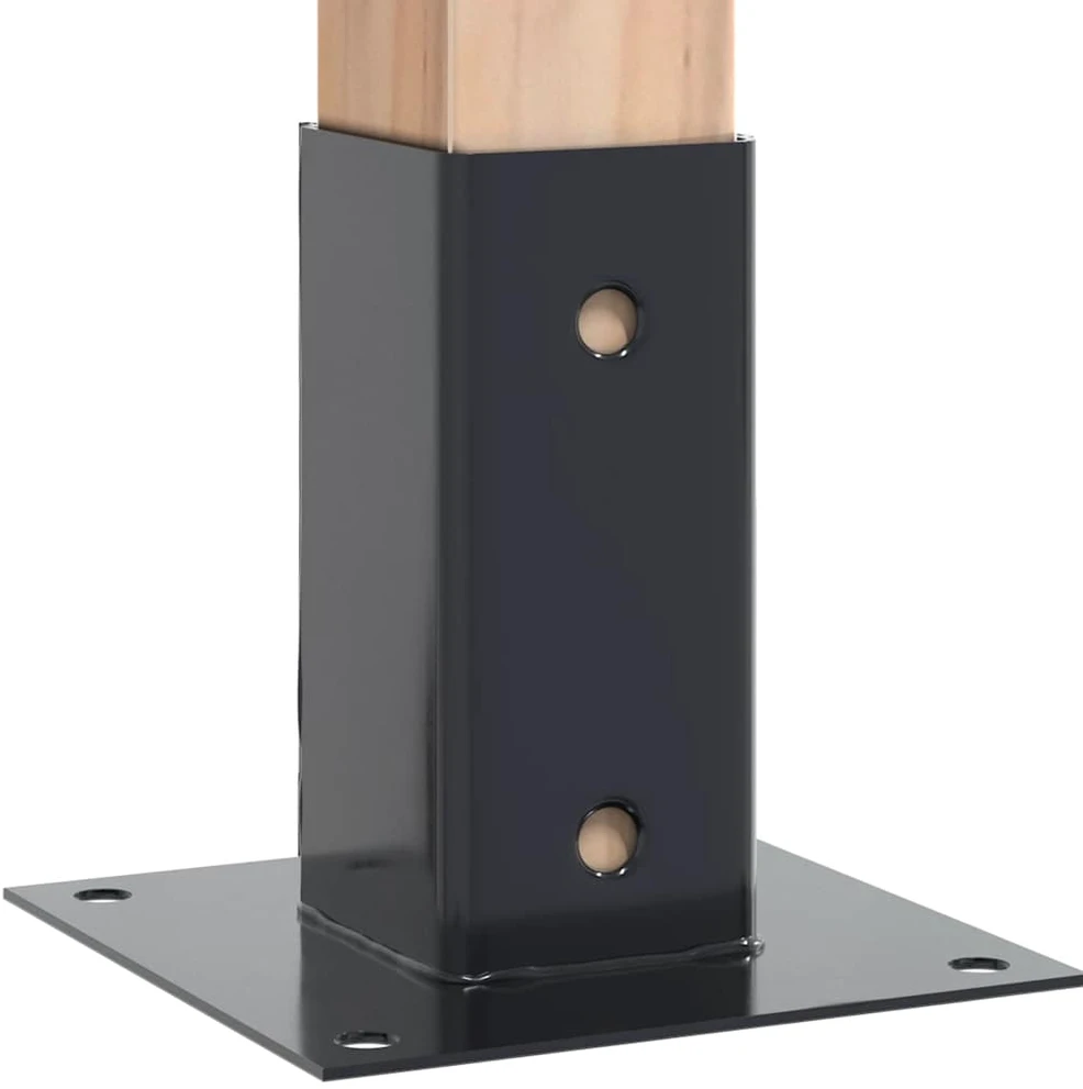 Stulpų pagrindai kvadratiniai, 12vnt., antracito sp., 61x61mm