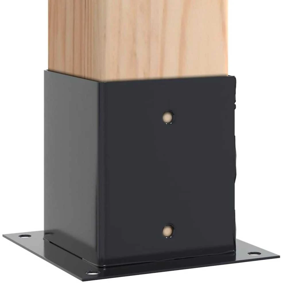 Stulpų pagrindai kvadratiniai, 12vnt., antracito sp., 121x121mm