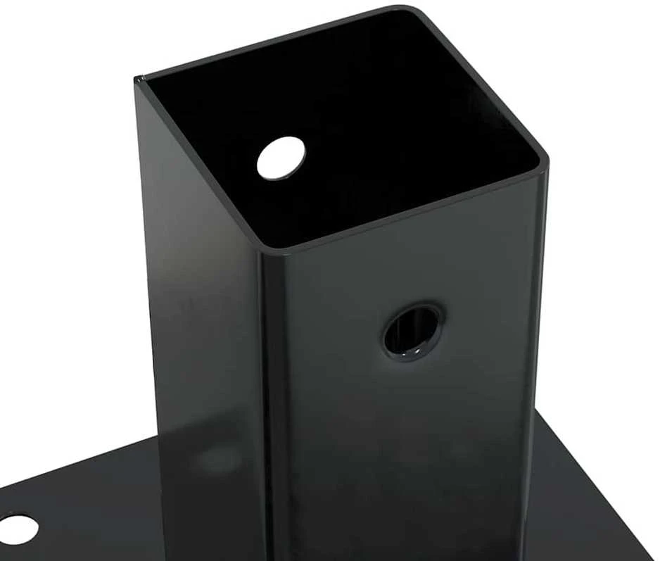 Stulpų pagrindai kvadratiniai, 12vnt., antracito sp., 61x61mm