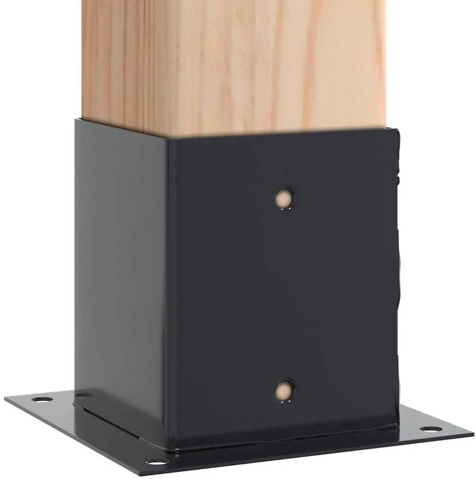 Stulpų pagrindai kvadratiniai, 12vnt., antracito sp., 121x121mm