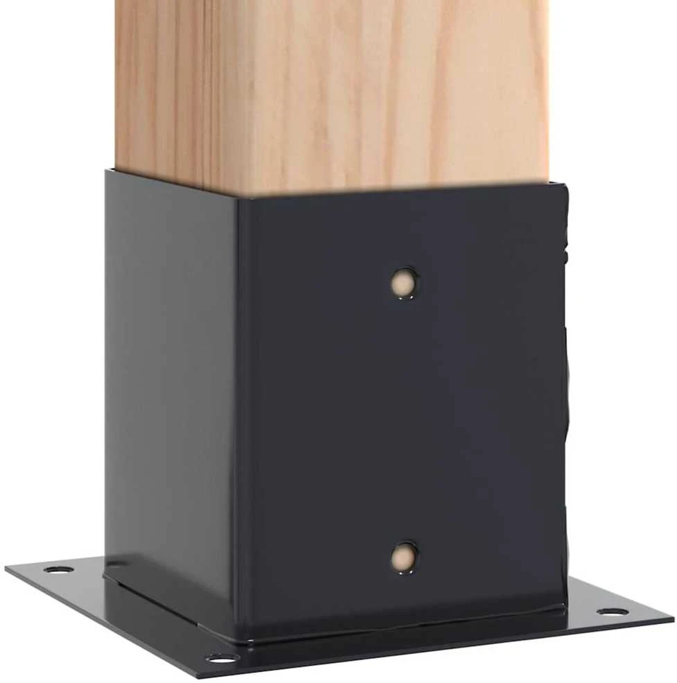 Stulpų pagrindai kvadratiniai, 12vnt., antracito sp., 101x101mm