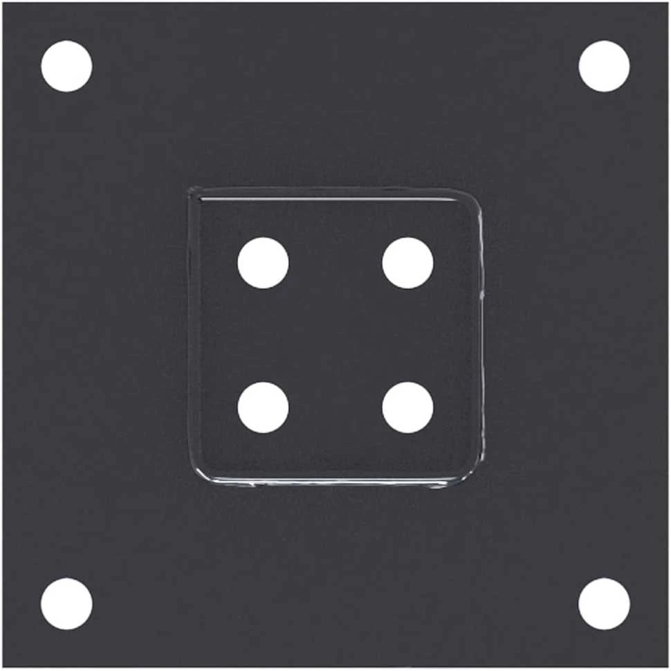 Stulpų pagrindai kvadratiniai, 12vnt., antracito sp., 71x71mm